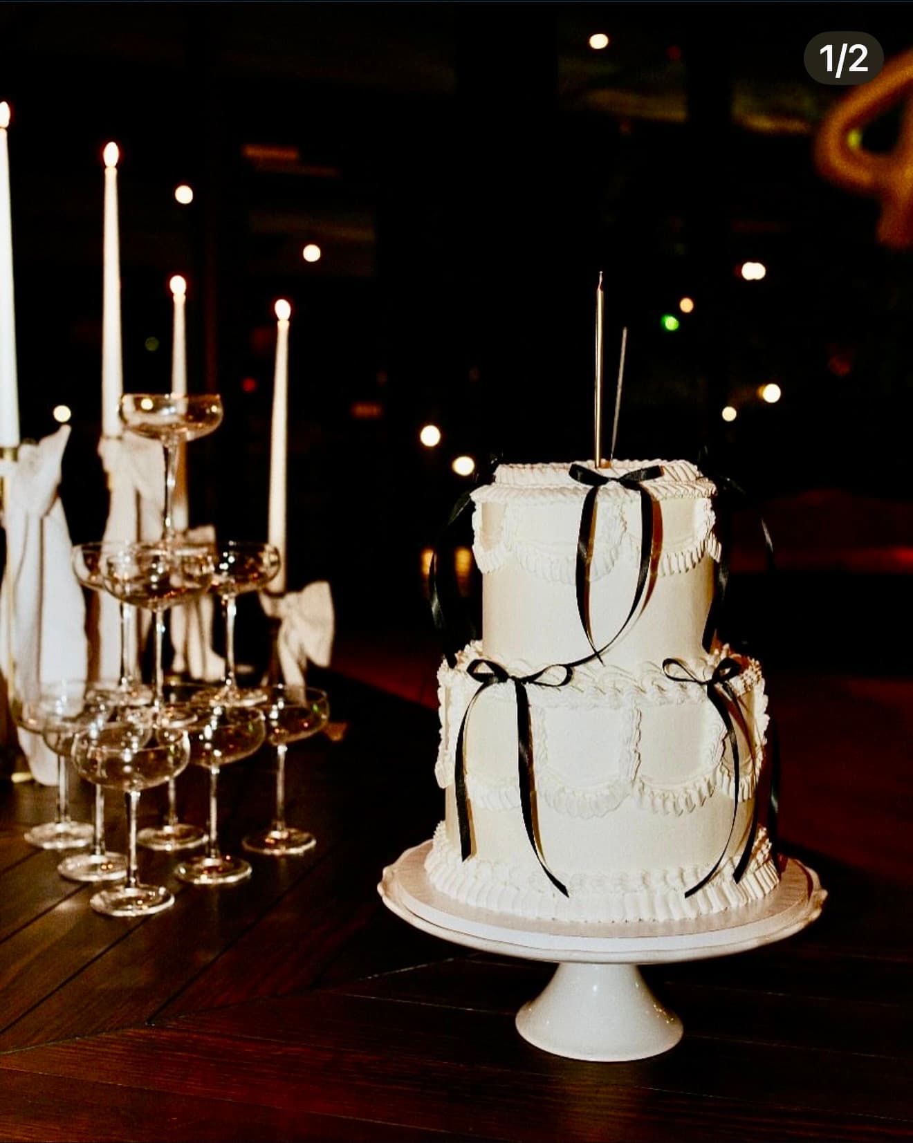Vintage lacos velas — bolo de casamento por Fran Benetati, Santa Maria da Feira