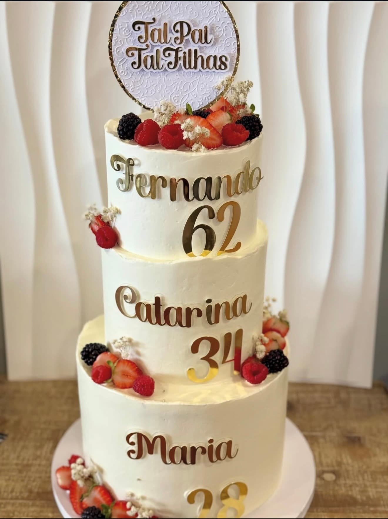 Tal pai tal filhas — bolo de aniversário por Fran Benetati, Santa Maria da Feira
