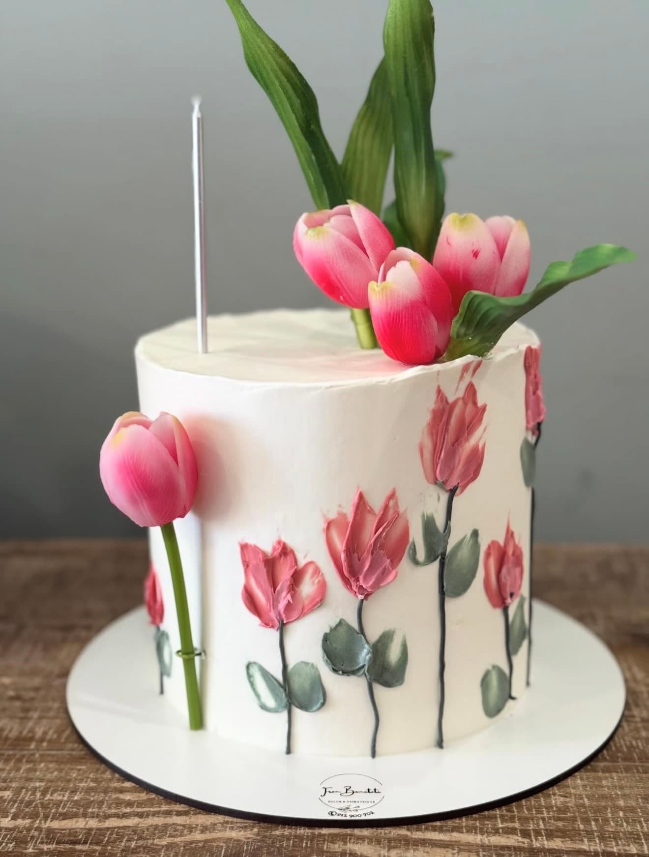 Tulipas pintadas — bolo de aniversário por Fran Benetati, Santa Maria da Feira