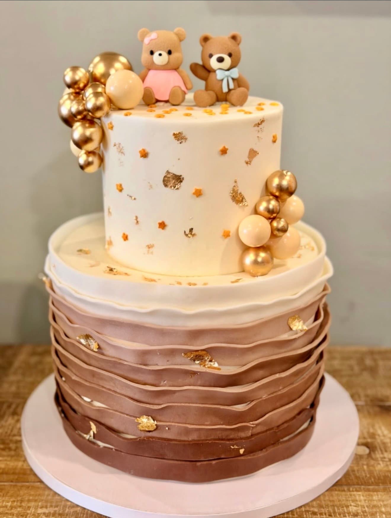 Ursinhos dourados — bolo de aniversário por Fran Benetati, Santa Maria da Feira